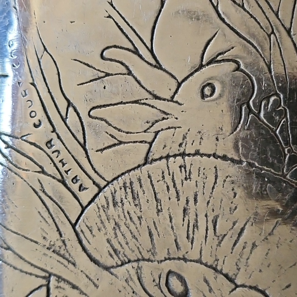 Pewter Bunny Decorative Tray THINK EASTER - Picture 3 of 3